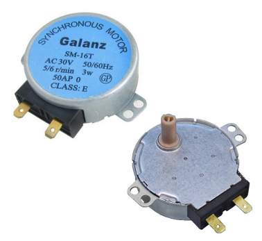 Мотор тарелки СВЧ 30V, 3w 5/6 RPM SM-16T Galanz шток 14мм
