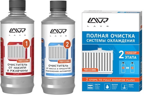 Промывка радиатора LAVR полная в 2 этапа  310мл  Ln1106